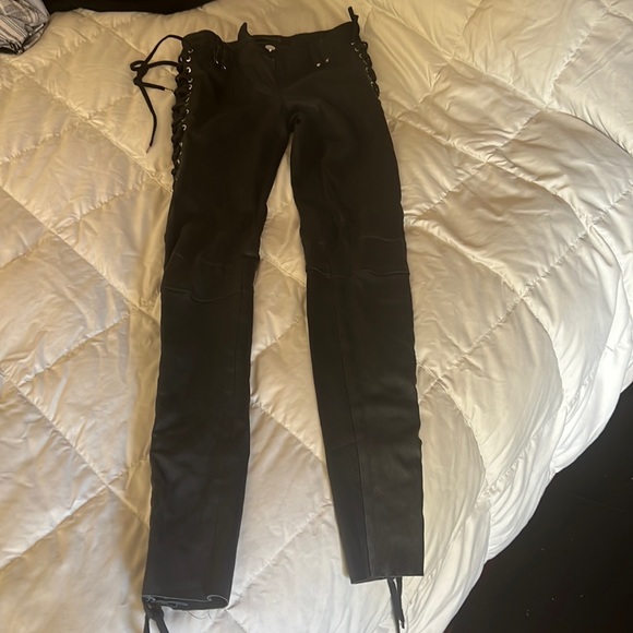 Plein SUD black leather pants - Picture 1 of 5
